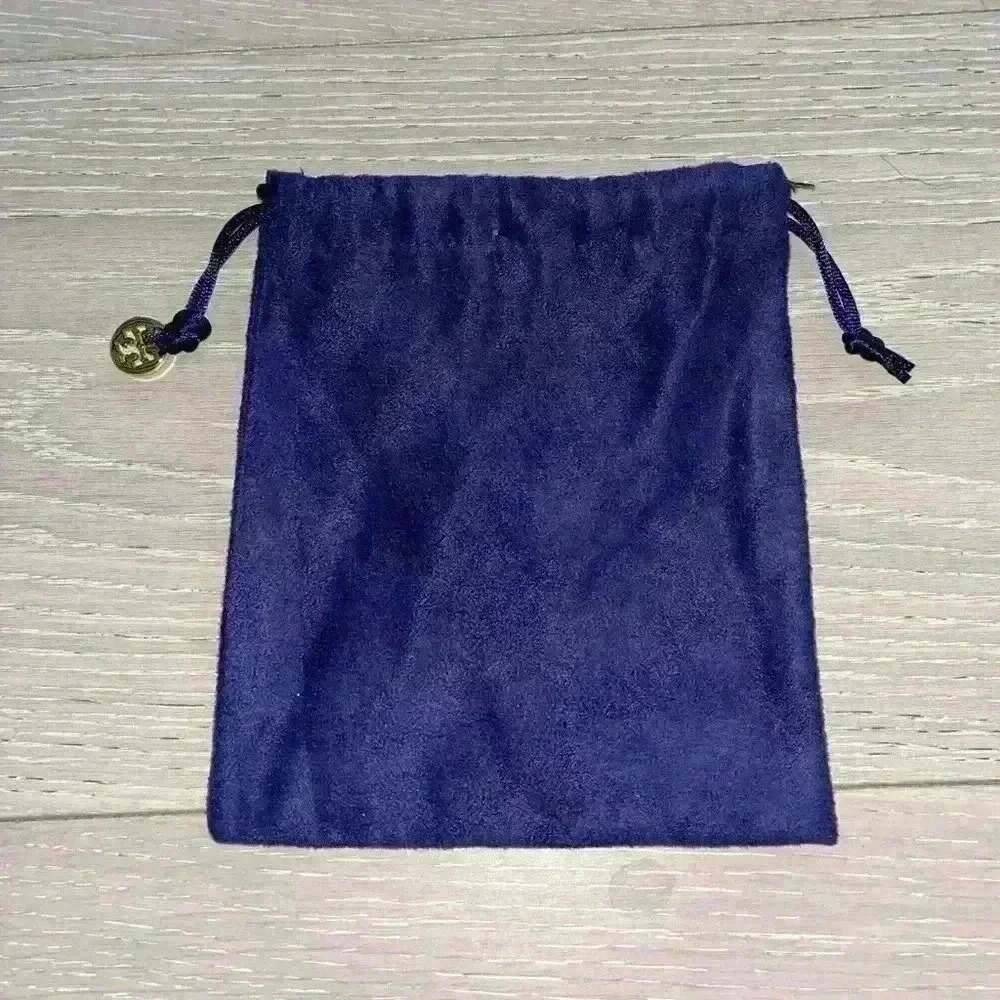Tory Burch purple drawstring dust storage travel jewelry Bag